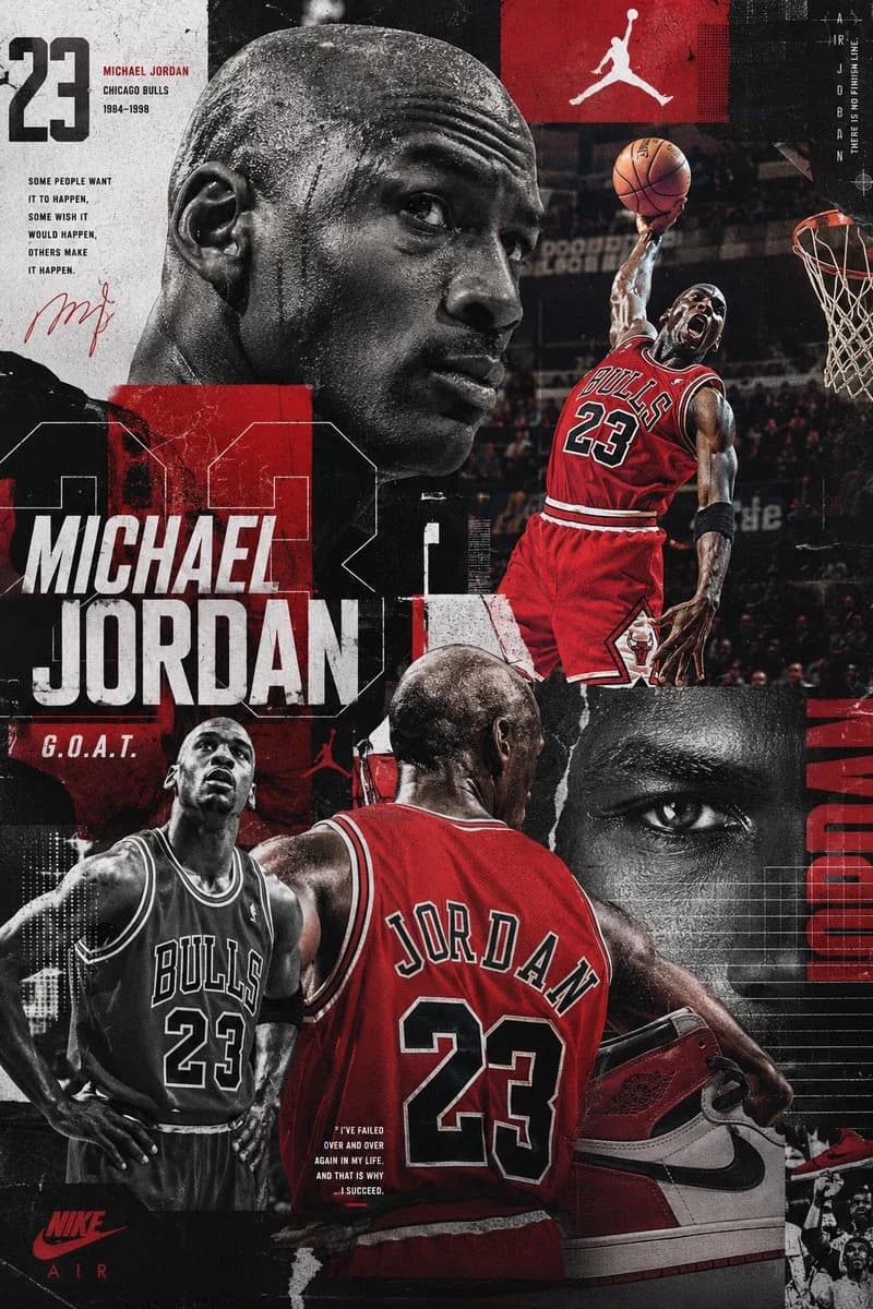 Modern maximalist sports collage with athlete imagery, layered graphics, and bold energetic poster composition