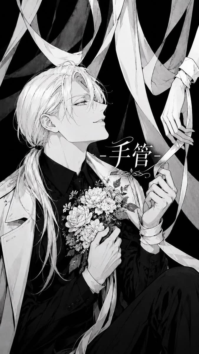 Monochrome Gothic Manga Puppet Ribbons with sequential storytelling, expressive character design and cinematic panel composition