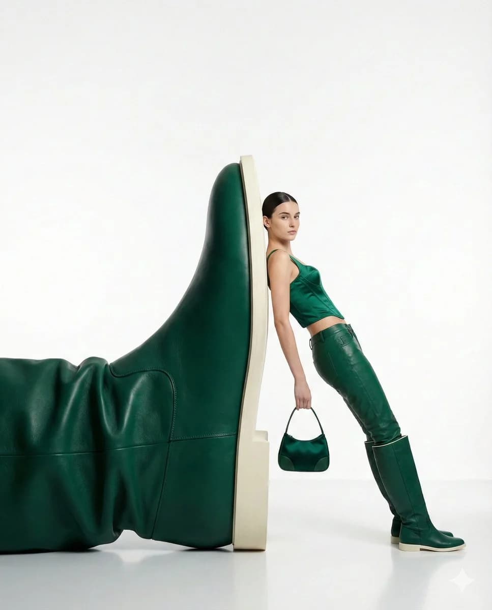 Monochrome Green Fashion Editorial with social-ready composition, lifestyle framing and shareable visual storytelling