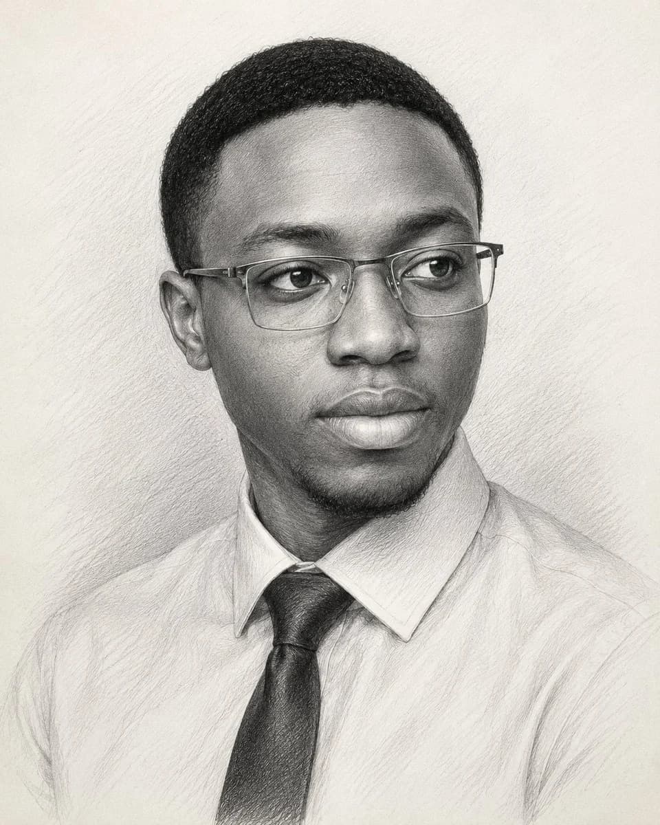 Museum-Quality Graphite Portrait with expressive portrait styling, crisp facial detail and profile-ready composition