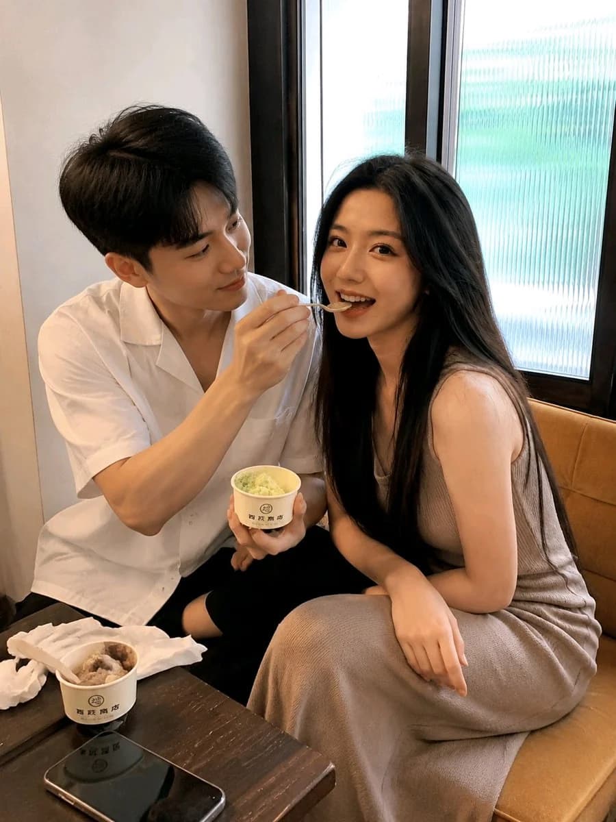 Natural Couple Interaction Snapshot with polished social media composition, clear subject focus and share-ready visual styling