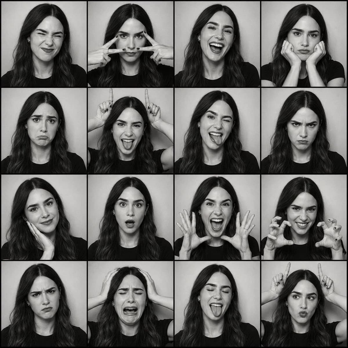 Photobooth Expression Grid (JSON) portrait visual