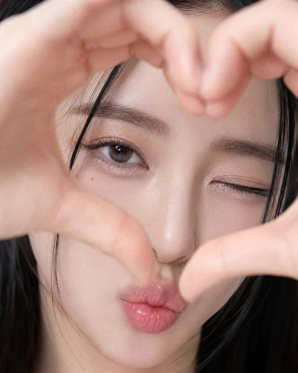 Photorealistic Heart-Hand Selfie Portrait portrait visual