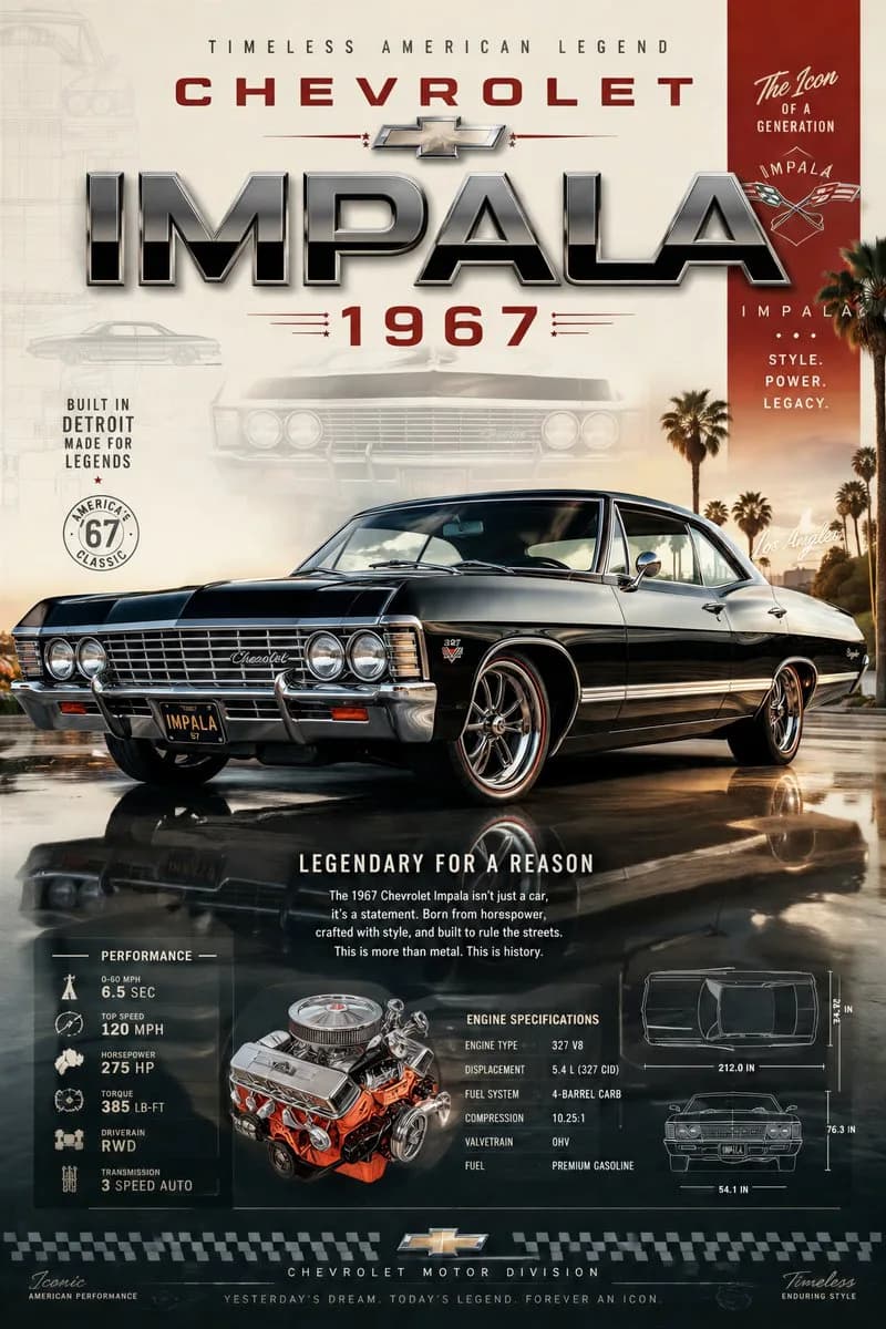 Premium Automotive Spec Poster poster with strong composition, typography hierarchy and finished illustration detail