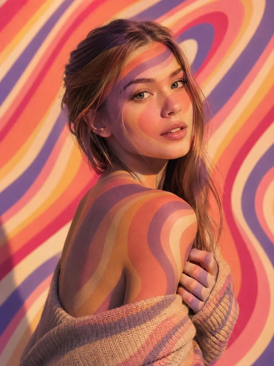 Psychedelic Light Projection Portrait portrait visual