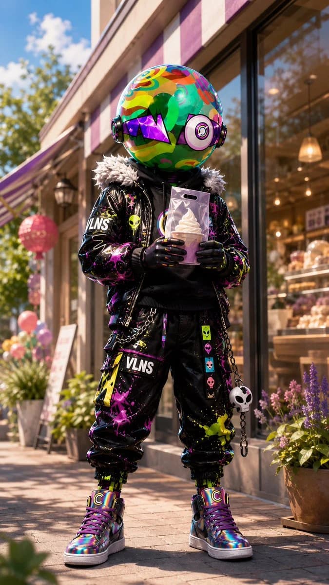 Psychedelic Mascot Streetwear Portrait ad creative visual