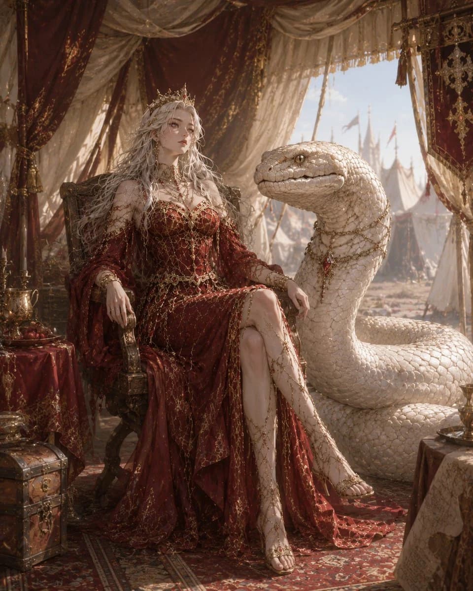 Queen and Albino Serpent storyboard visual