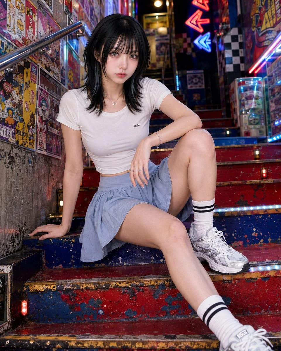 Retro Game Center Fashion Photography ad creative visual