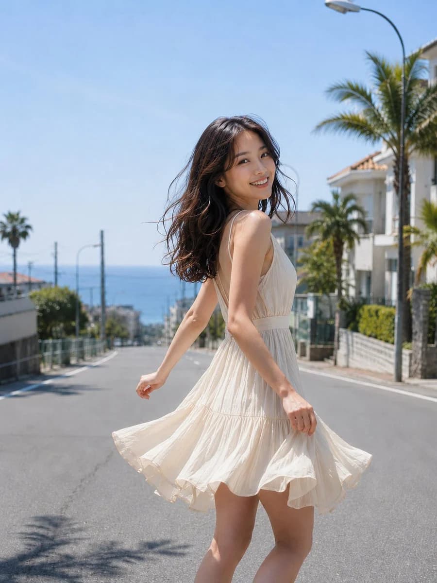 Seaside Slope Summer Portrait with social-ready composition, lifestyle framing and shareable visual storytelling