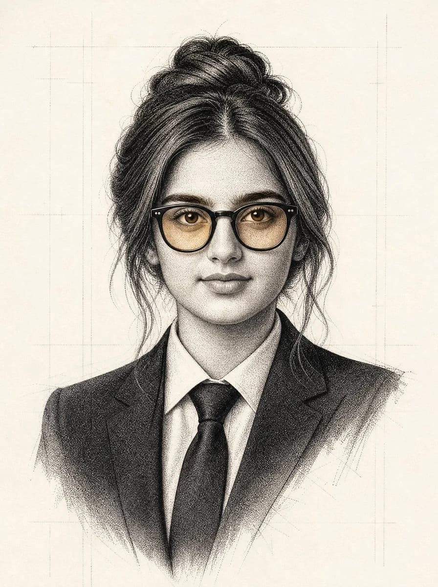 Stippled Ink Business Portrait portrait visual