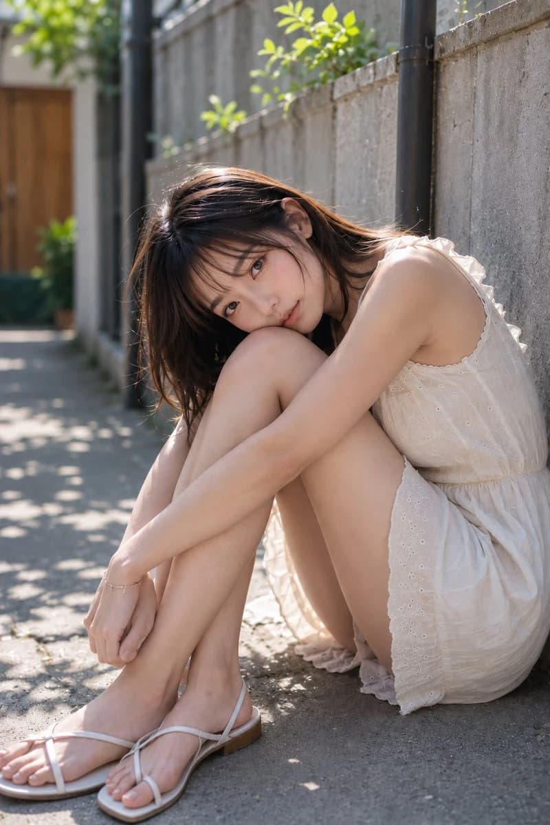 Summer Sunlight and Alleyway Portrait social media visual