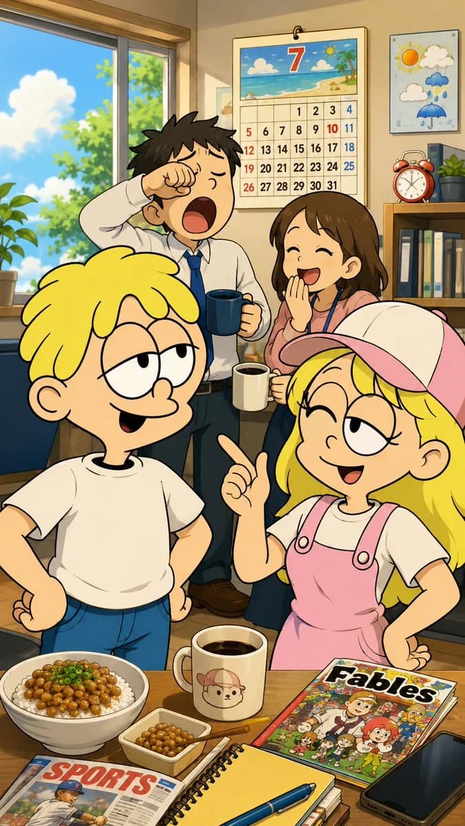 Sunny Cartoon Breakfast Break storyboard visual