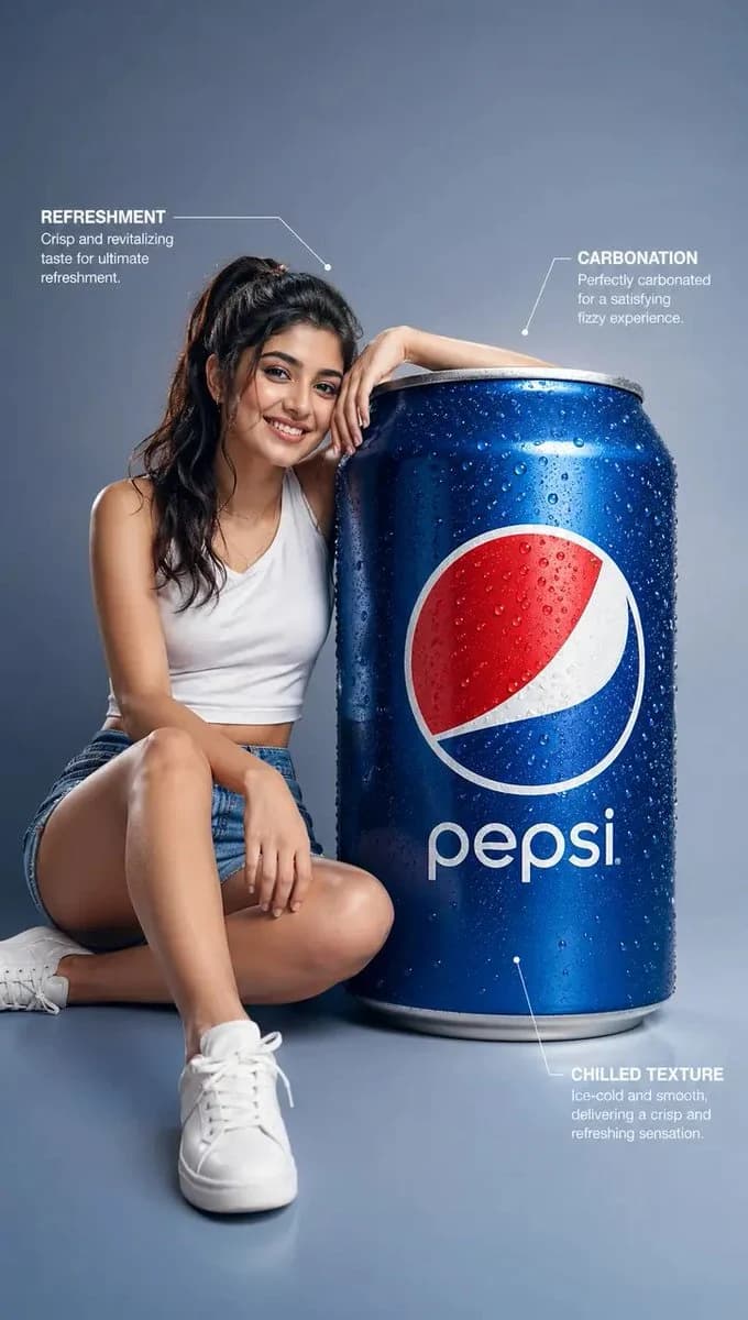 Surreal Beverage Infographic Advertisement with campaign-ready composition, brand-focused styling and premium commercial lighting