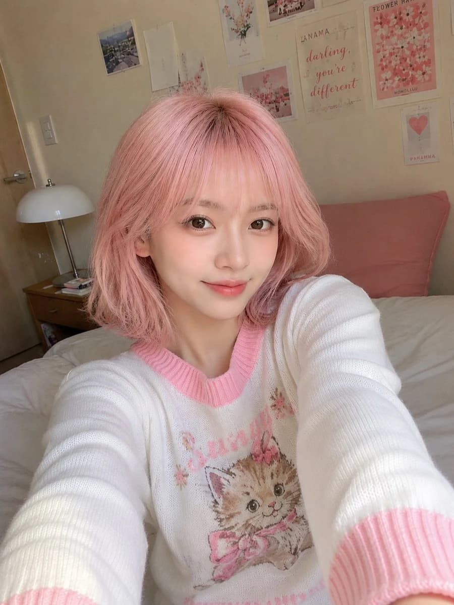 Ultra Realistic Korean Style Smartphone Selfie portrait visual