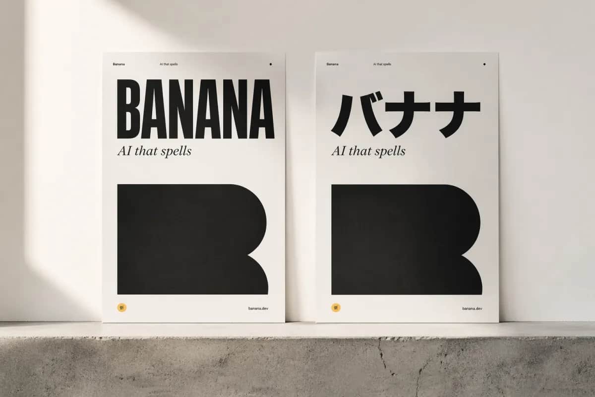 Crisp multilingual typography rendered on a poster by Image 2