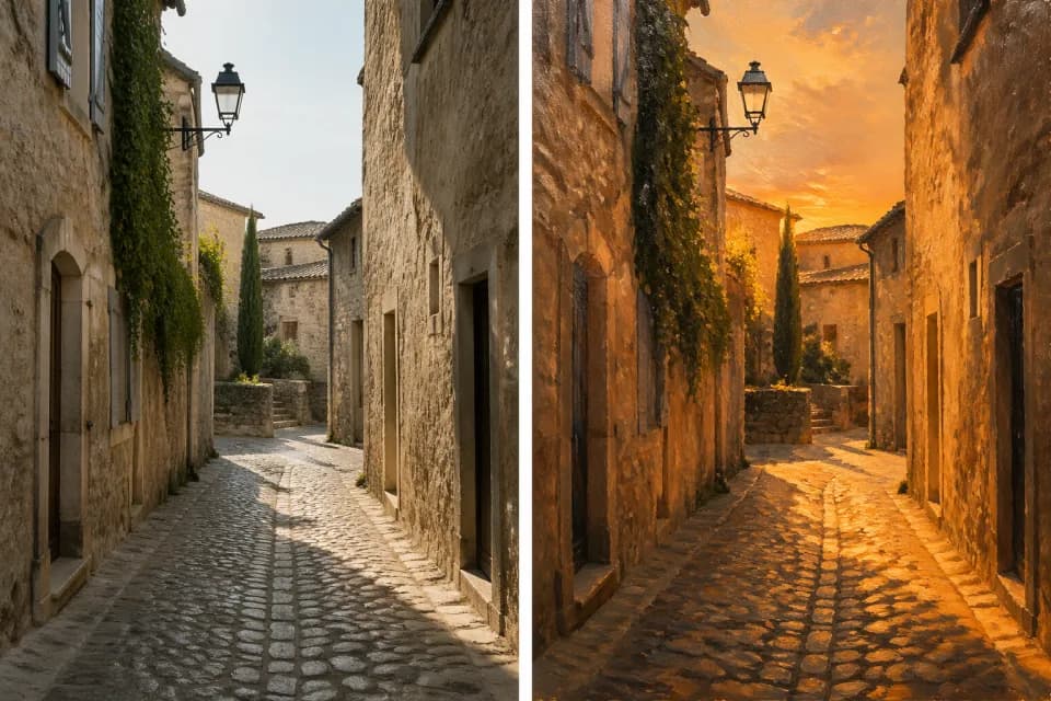 Source image transformed into a new style by Image 2