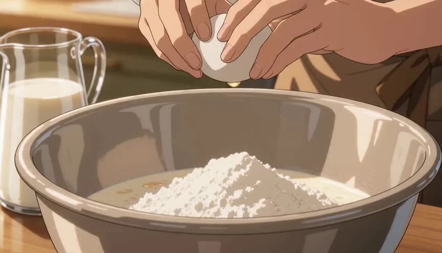 Vista previa del prompt de video Seedance 2.0: Montaje de cocina de anime: Tortitas