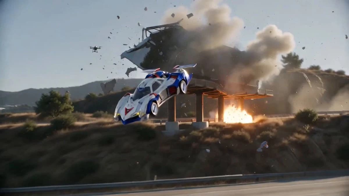 Vista previa del prompt de video Seedance 2.0: Secuencia de persecución automovilística al estilo de blockbuster