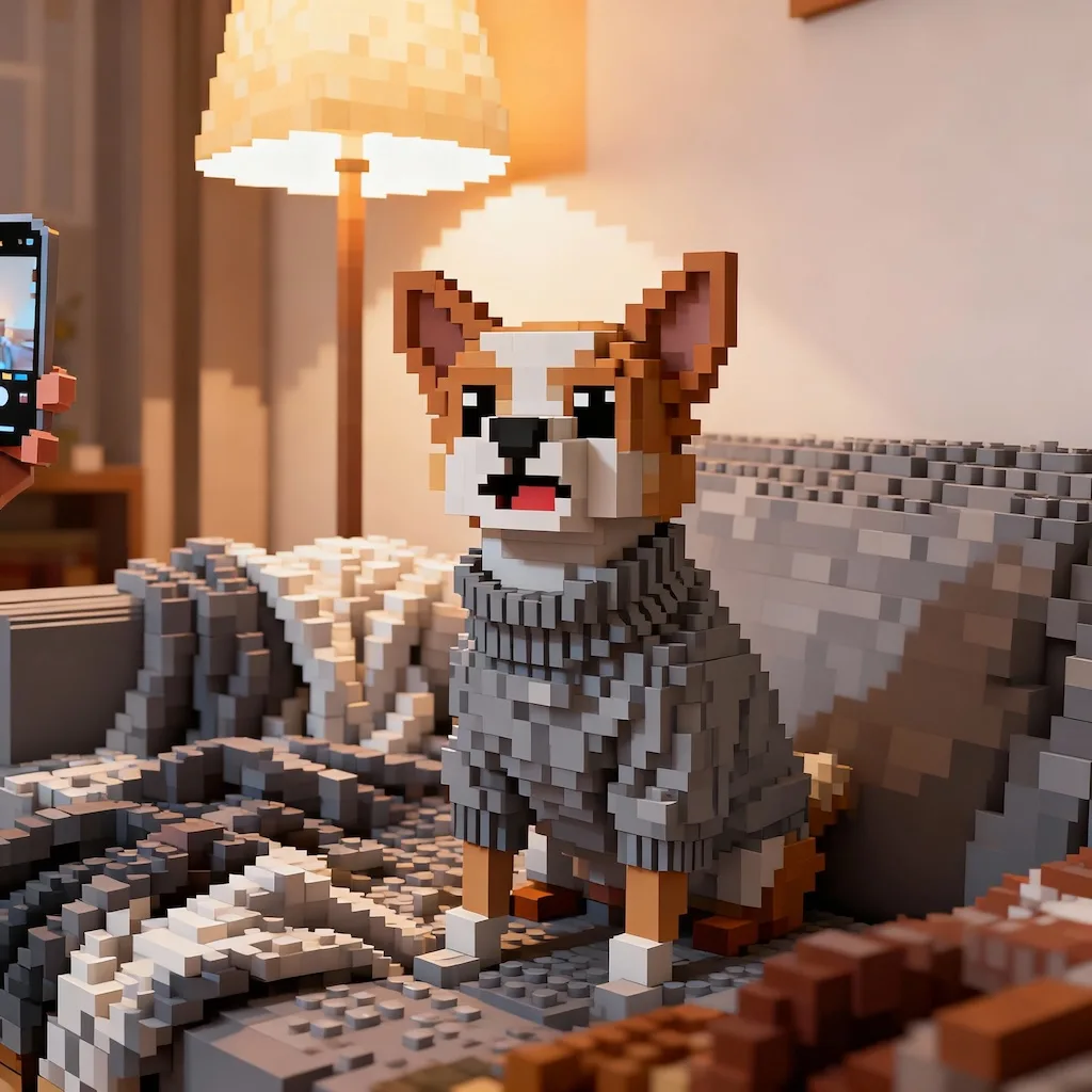 AI Minecraft Filter sample result