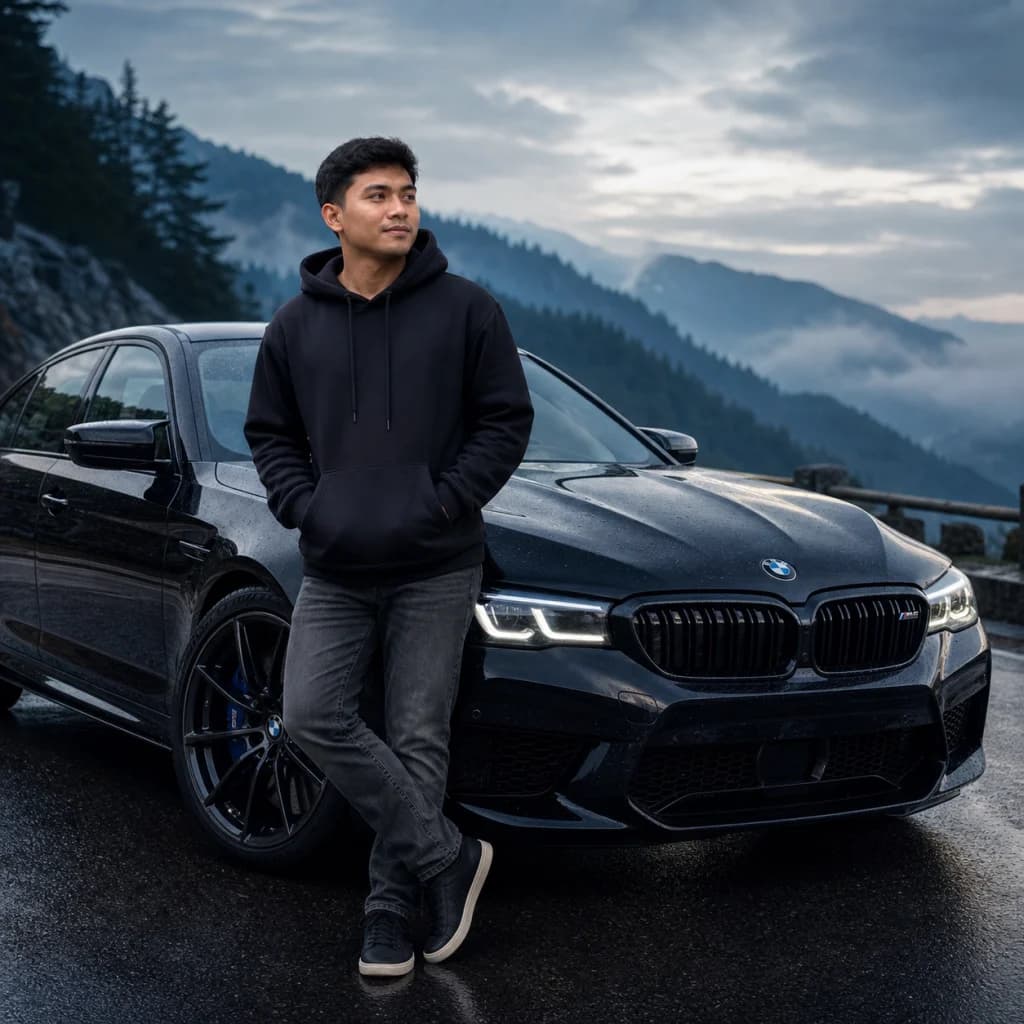 BMW 인물 사진 프롬프트 result generated by Image 2